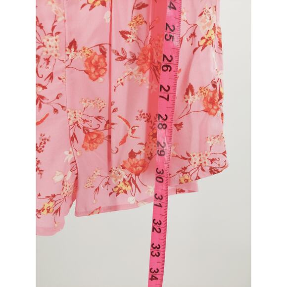 BEBPOP XS juniors pink floral short sleeve cutout romper NWT B126 - Picture 5 of 10
